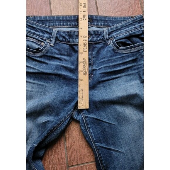 White House Black Market Jeans Size 10 Blue Denim Slim Crop Stretch Flex Fade - Picture 6 of 9
